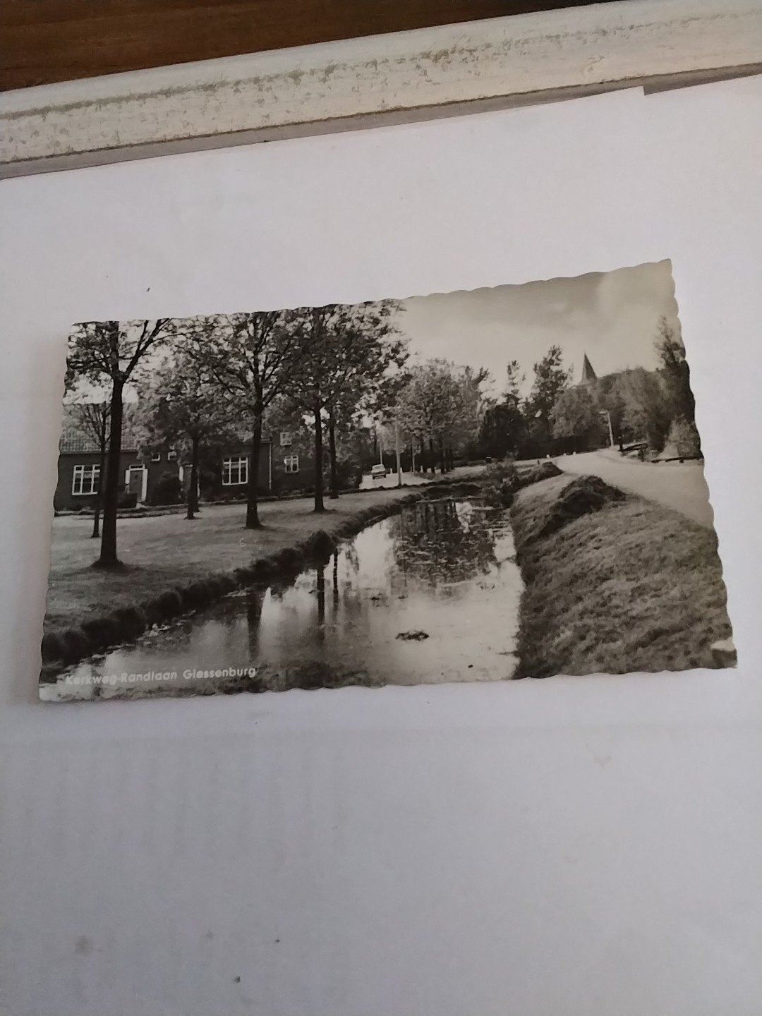Oude Ansichtkaart Kerkweg-Randlaan Giessenburg, Ophalen of Verzenden, 1940 tot 1960, Gelopen, Zuid-Holland