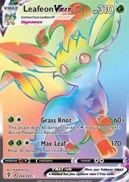 Leafeon VMAX – 204/203 – Evolving Skies – NM, Ophalen of Verzenden, Nieuw, Losse kaart