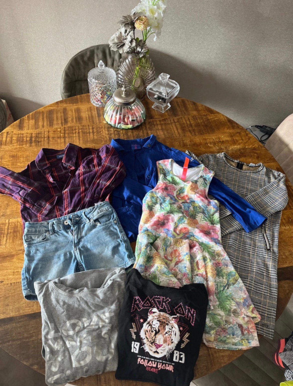 Pakket meisjes kleding mt 128, Ophalen of Verzenden, Gebruikt, Meisje