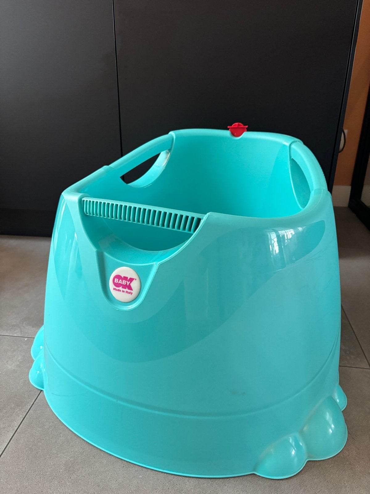 OKbaby babybed douchezitje, blauw - perfecte staat, Ophalen, Zo goed als nieuw, Badzitje of Badring, Overige merken