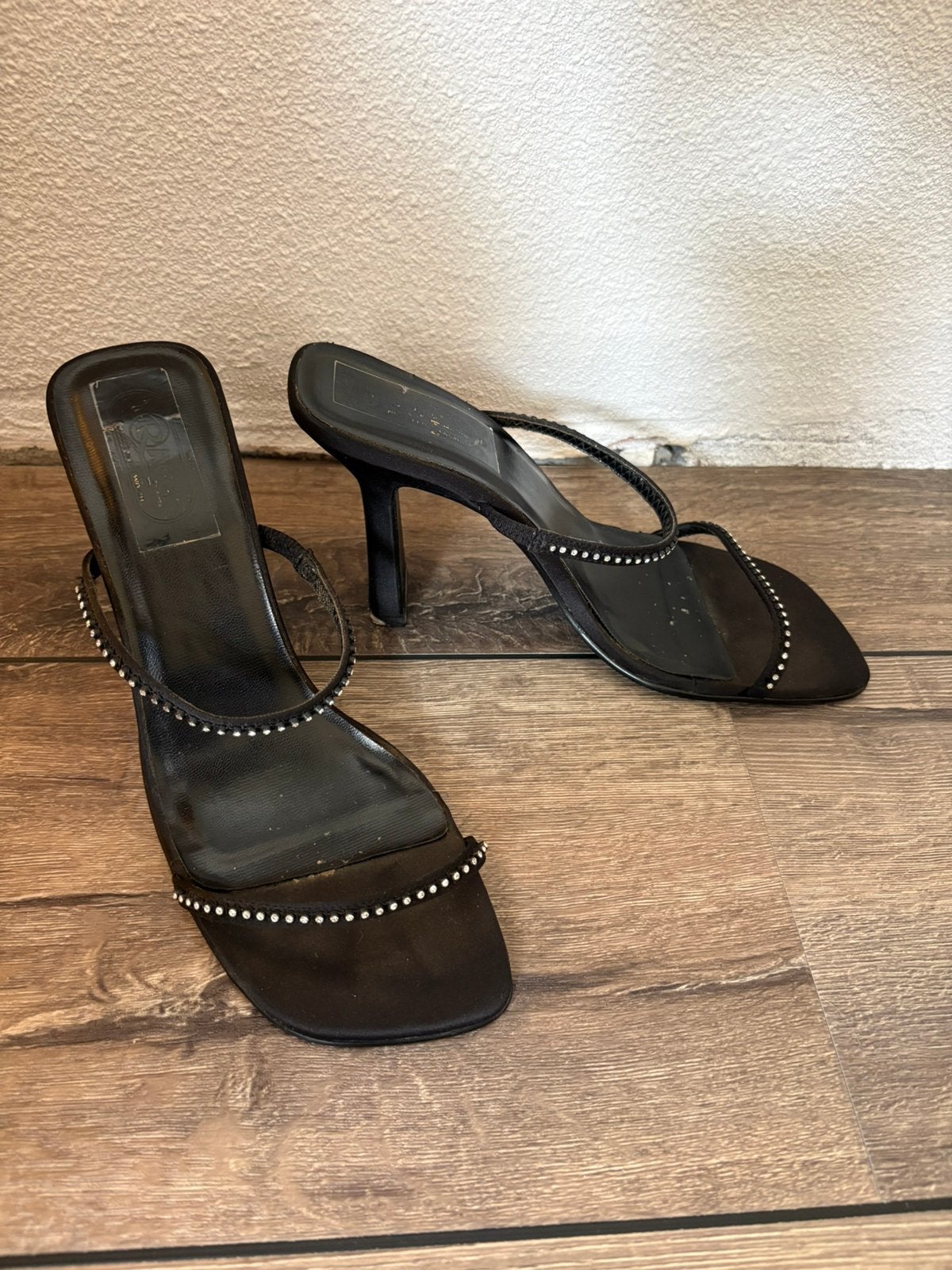 Gala schoentjes met strass stenen, Kleding | Dames, Schoenen, Ophalen of Verzenden, Gedragen, Zwart, Sandalen of Muiltjes