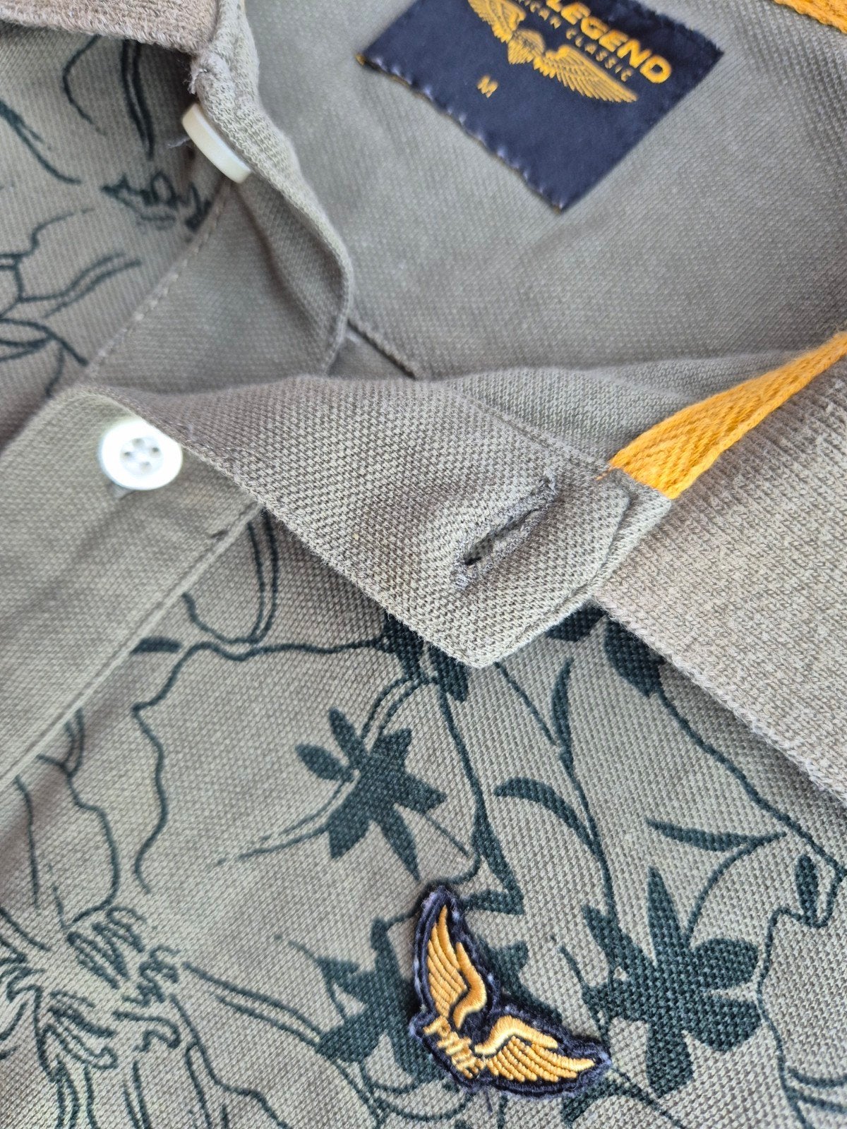 Pme Legend Pall Mall polo shirt Legergroen Prints maat M, Maat 48/50 (M), ., Ophalen of Verzenden, Zo goed als nieuw
