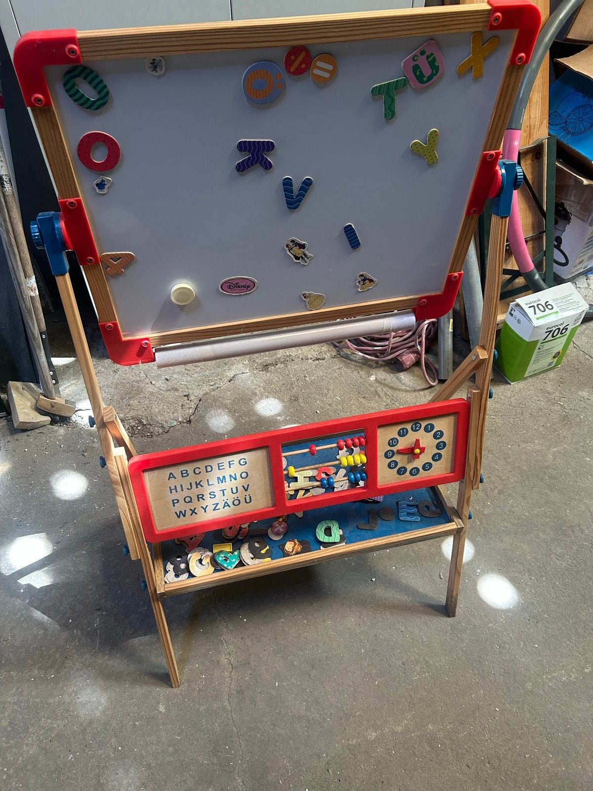 Houten kindertekentafel met krijt- en magneetbord, Ophalen, Gebruikt, Overige typen