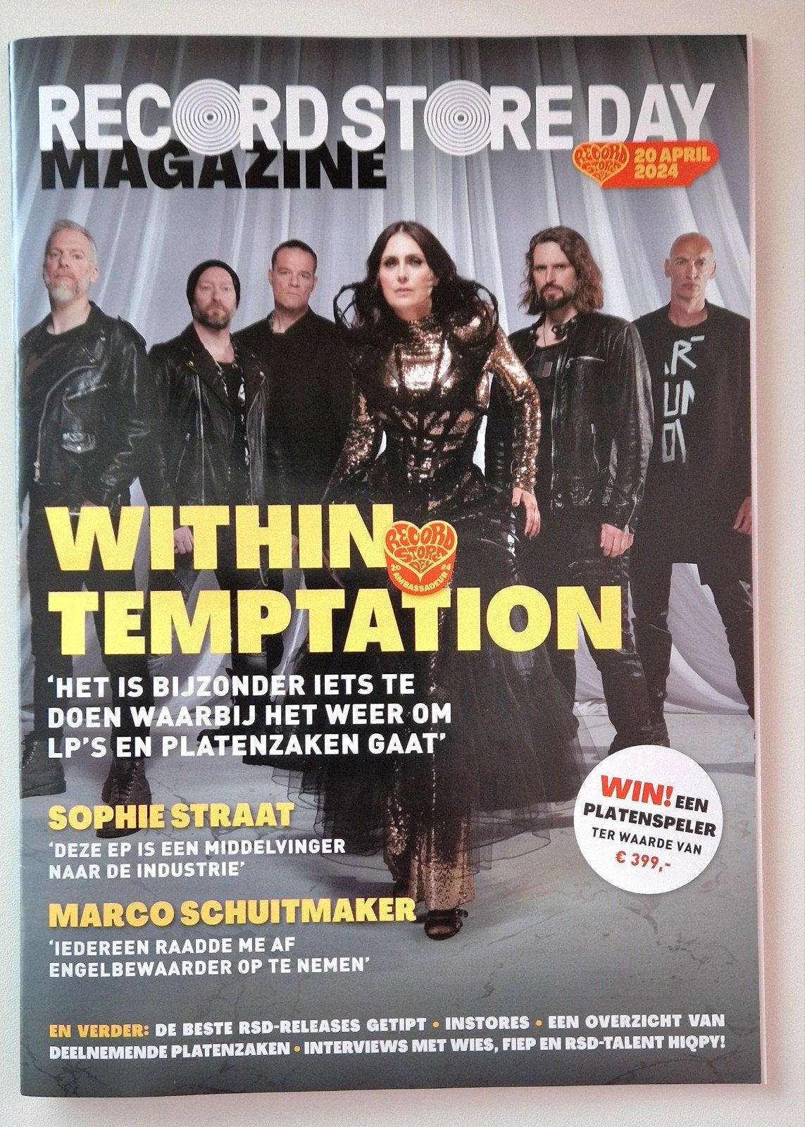 Within Temptation magazine Record Store Day 2024., Ophalen of Verzenden, 1980 tot heden, Tijdschrift