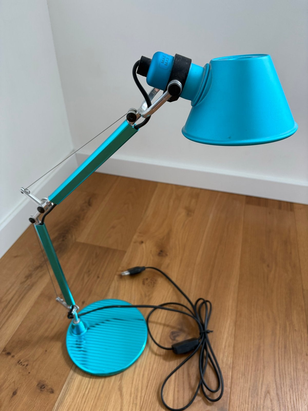 Artemide Tolomeo Micro - Defecte schakelaar, verder perfect, Huis en Inrichting, Blauw, Gebruikt, E14 (klein), Ophalen of Verzenden