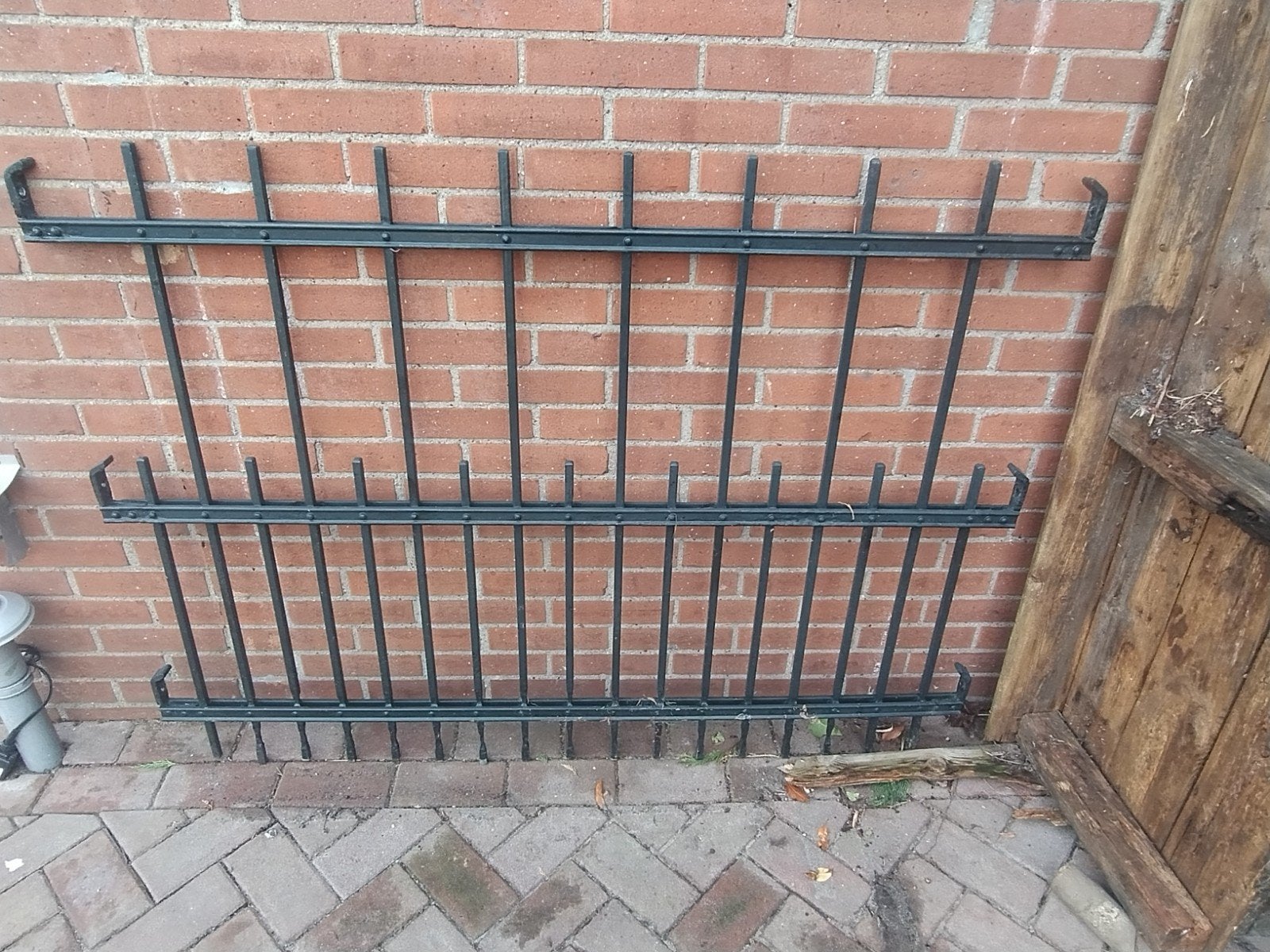 Gebruikt ijzeren hekwerk met poort, Ophalen, Met poort, Gebruikt, Spijlenhekwerk