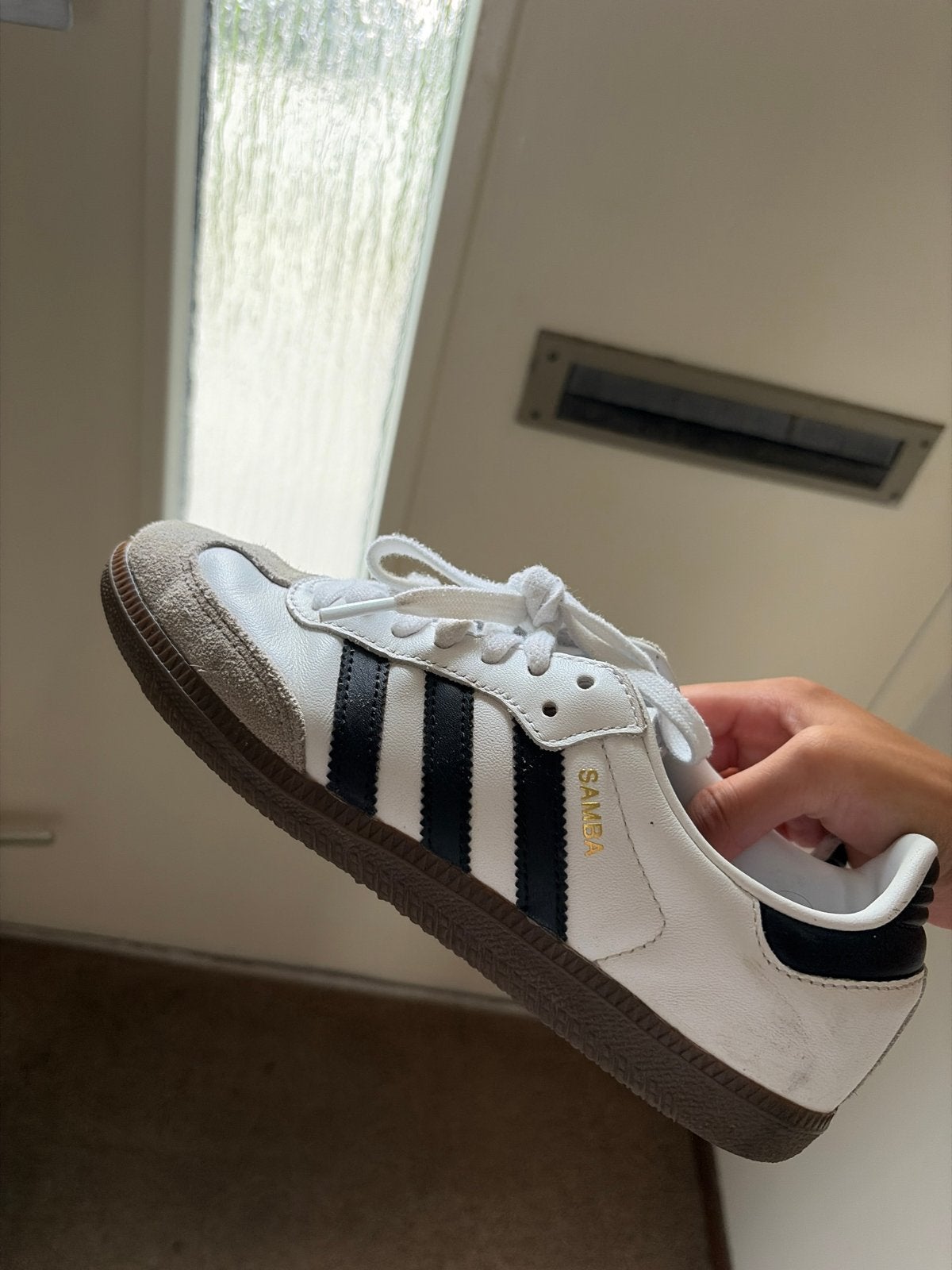 Adidas Samba sneakers maat 37,5, Kleding | Dames, Schoenen, Ophalen of Verzenden, Gedragen, Wit, Sneakers of Gympen