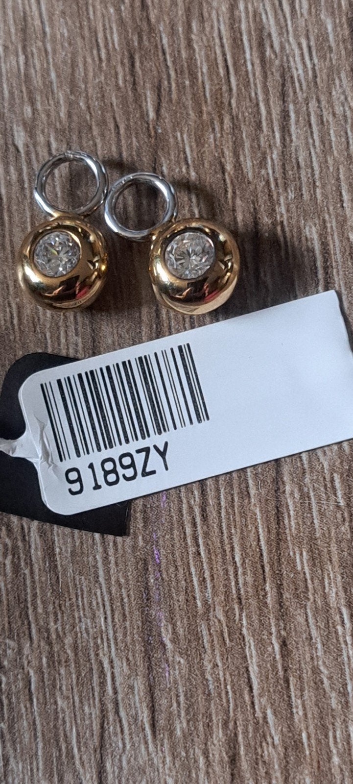 Gouden hangers met diamantjes, Sieraden, Tassen en Uiterlijk, Oorbellen, Hangers, Nieuw, Ophalen of Verzenden, Met edelsteen