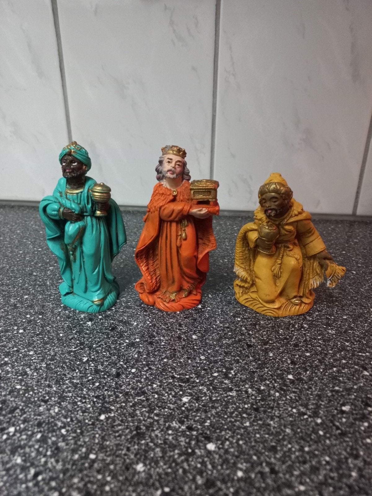Vintage kerstgroep figuren Italy 3 wijzen, Diversen, Onbekend, Ophalen of Verzenden, Zo goed als nieuw, Onbekend