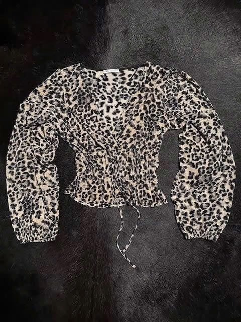 Mooie Zara top blouse panterprint leopard tijger print Mt.S, Ophalen of Verzenden, Zo goed als nieuw, Maat 36 (S), Zara