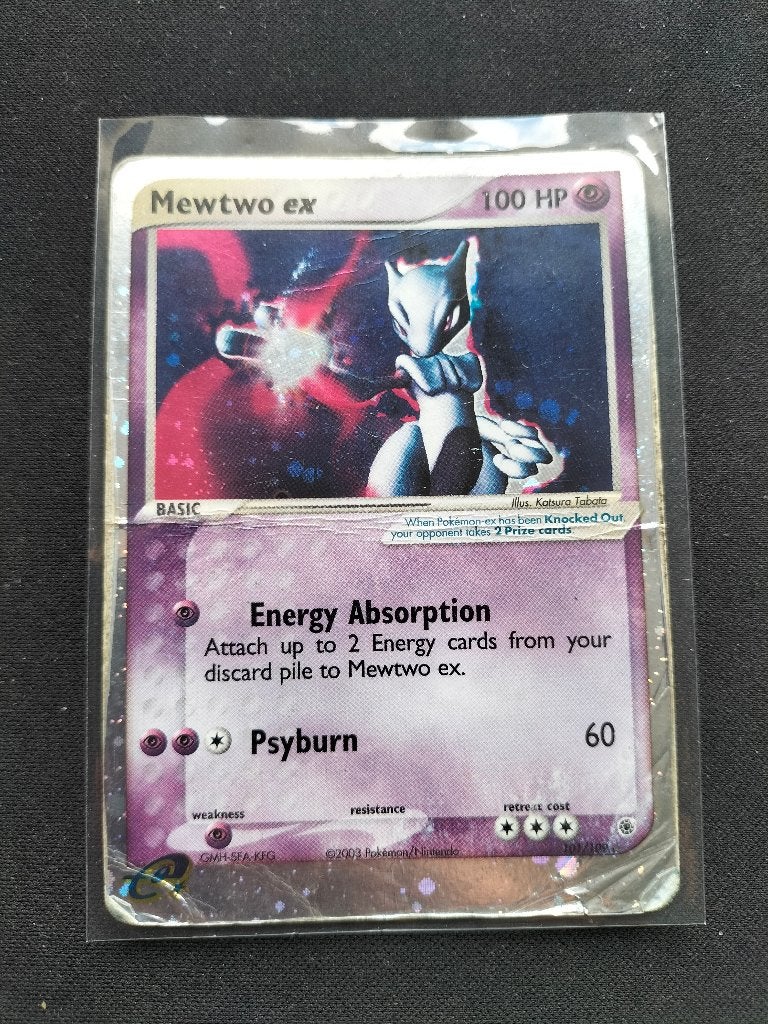 Mewtwo EX #101 Pokemon Ruby & Sapphire, Ophalen of Verzenden, Gebruikt, Losse kaart, Foil