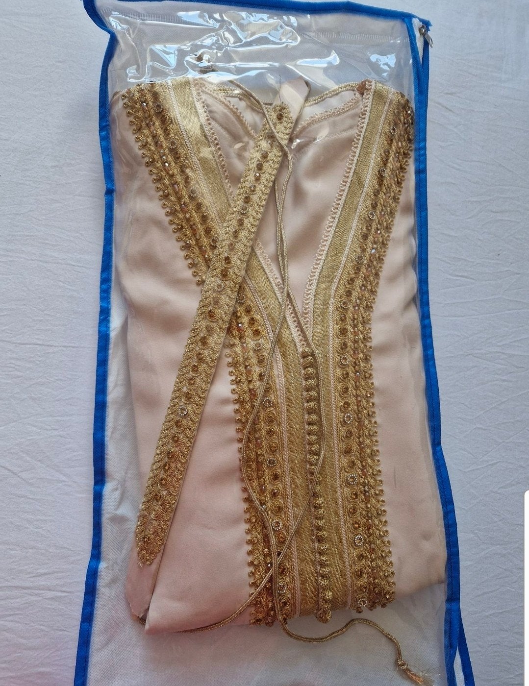 Marokkans jurk, Kleding | Dames, Verzenden, Zo goed als nieuw, Maat 42/44 (L), Beige