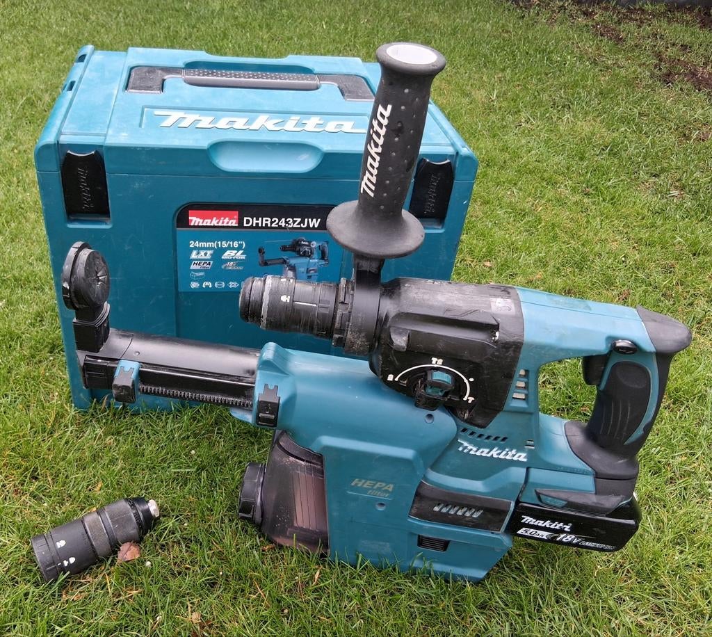 Makita DHR243ZJW 18V SDS+ Boorhamer met HEPA stofafzuiging, Doe-het-zelf en Verbouw, Gereedschap | Boormachines, Ophalen of Verzenden