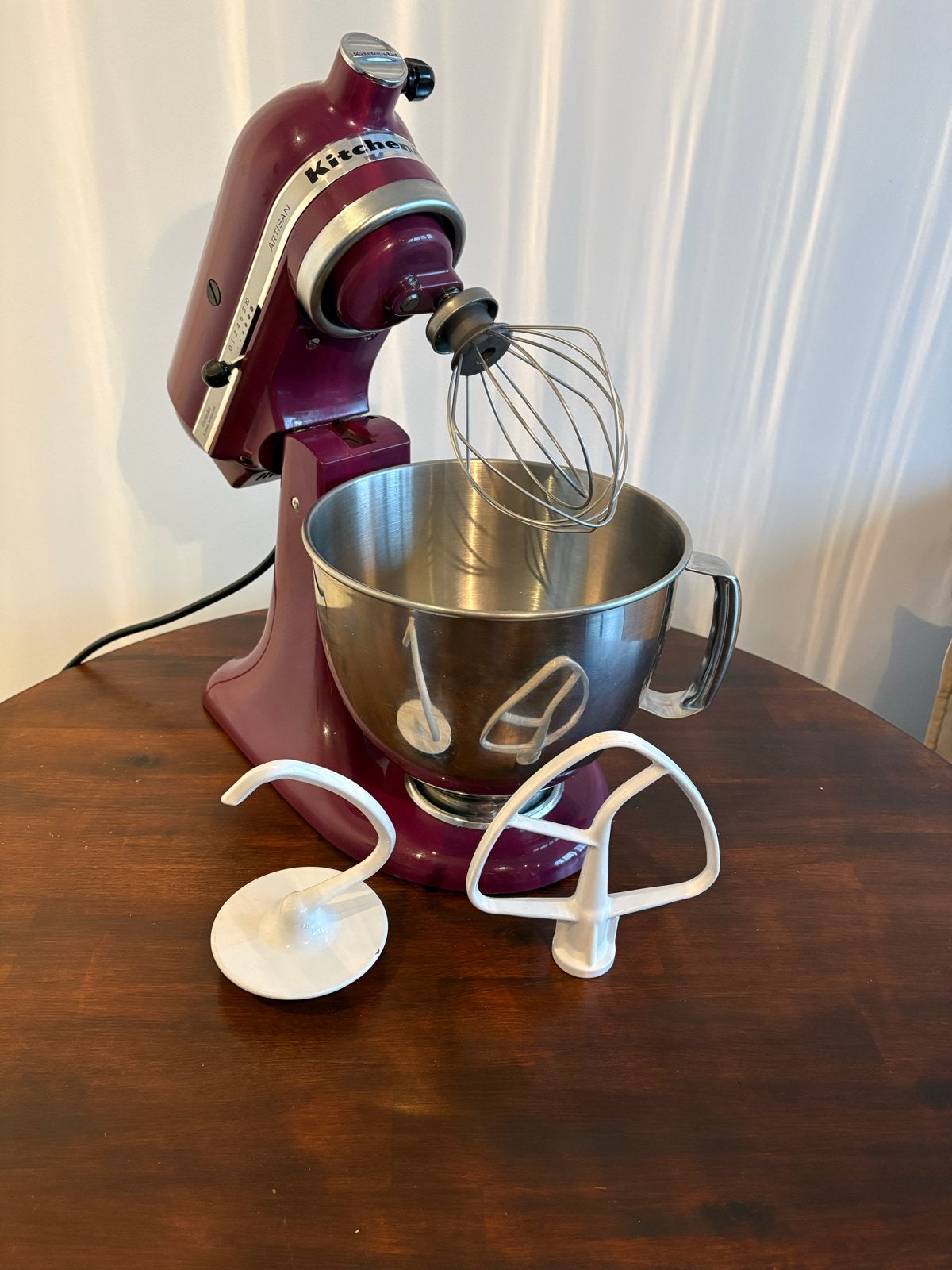 KitchenAid Artisan Keukenmixer - Paars, 4 liter of meer, 3 snelheden of meer, Ophalen of Verzenden, Zo goed als nieuw