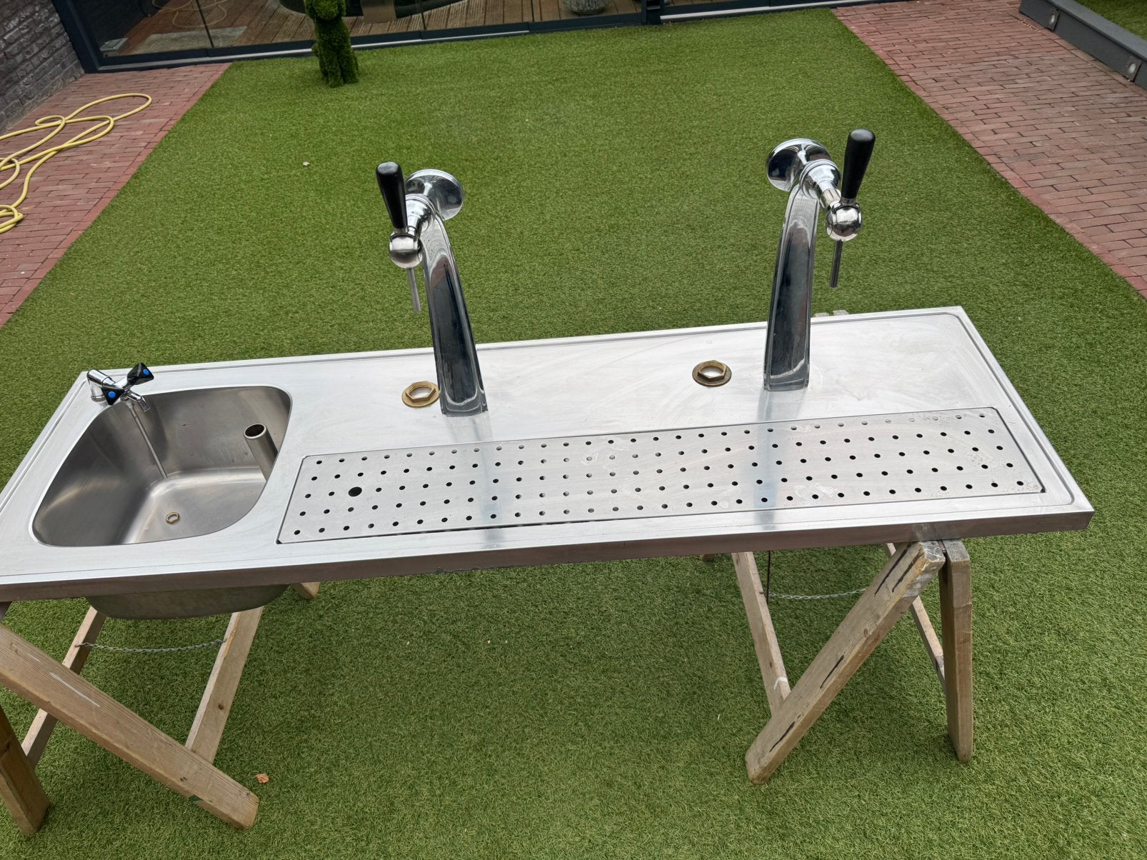 Lekblad met spoelbak,biertap, thuistap, mancave, bar, Ophalen, Zo goed als nieuw, Overige