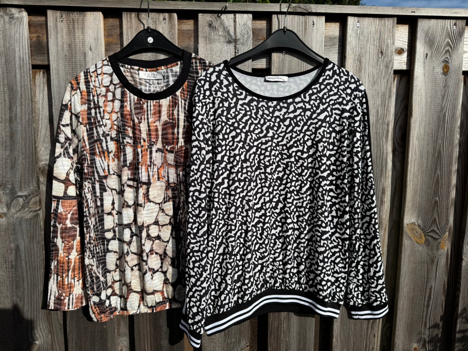 *Enjoy & Angelle Milan* 2 Longsleeves mt XL Izgst!, Kleding | Dames, Verzenden, Zo goed als nieuw, Maat 46/48 (XL) of groter