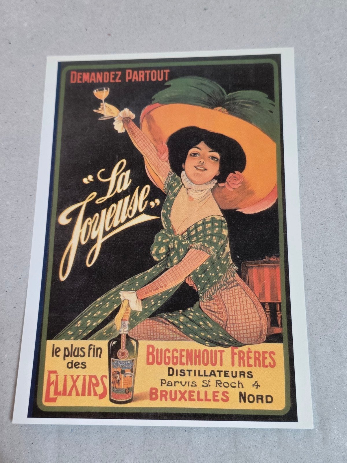 Vintage reclamekaart 'La Joyeuse' - Buggenhout Frères, Ophalen of Verzenden
