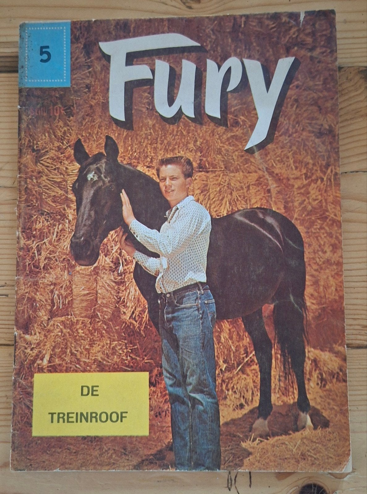 Stripboek uit 1960 : de treinroof  paard FURY tv serie, Eén stripboek, Ophalen of Verzenden, Zo goed als nieuw