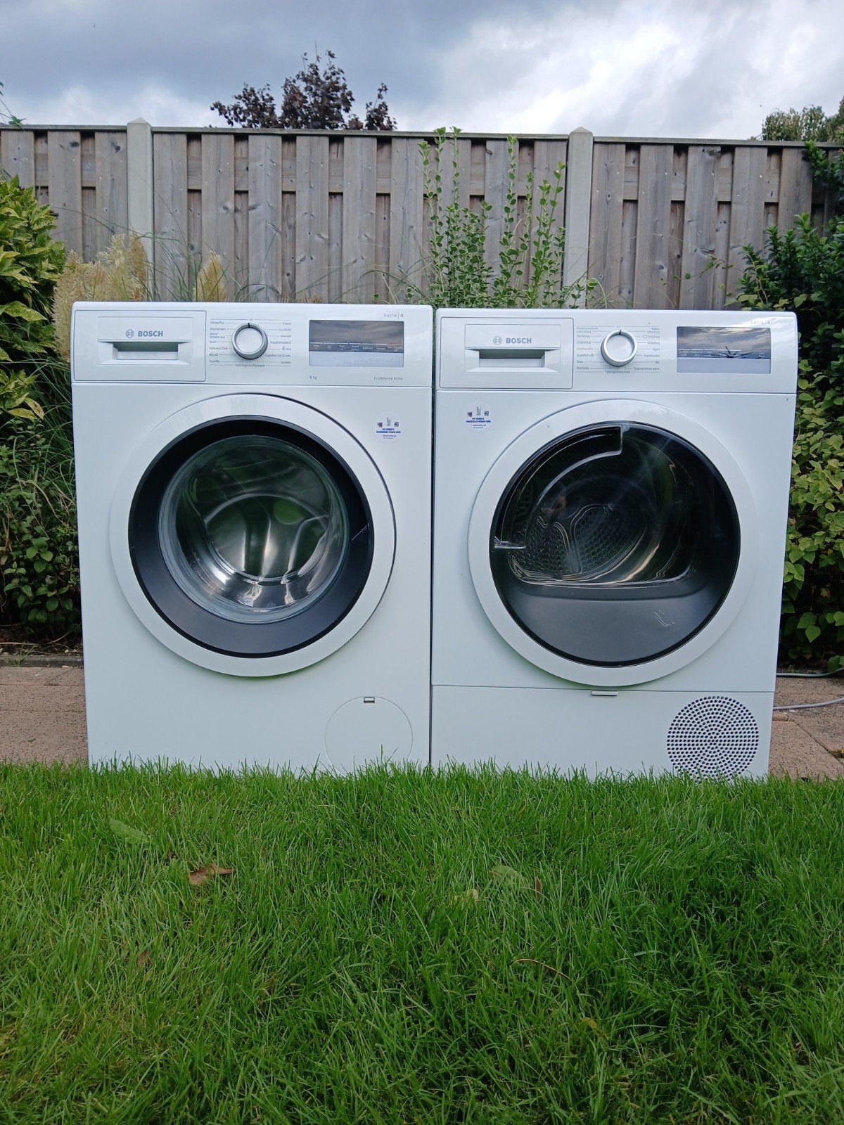 Bosch serie 4 wasmachine & warmtepomp droger, 6 tot 8 kg, Ophalen of Verzenden, Zo goed als nieuw, Minder dan 85 cm
