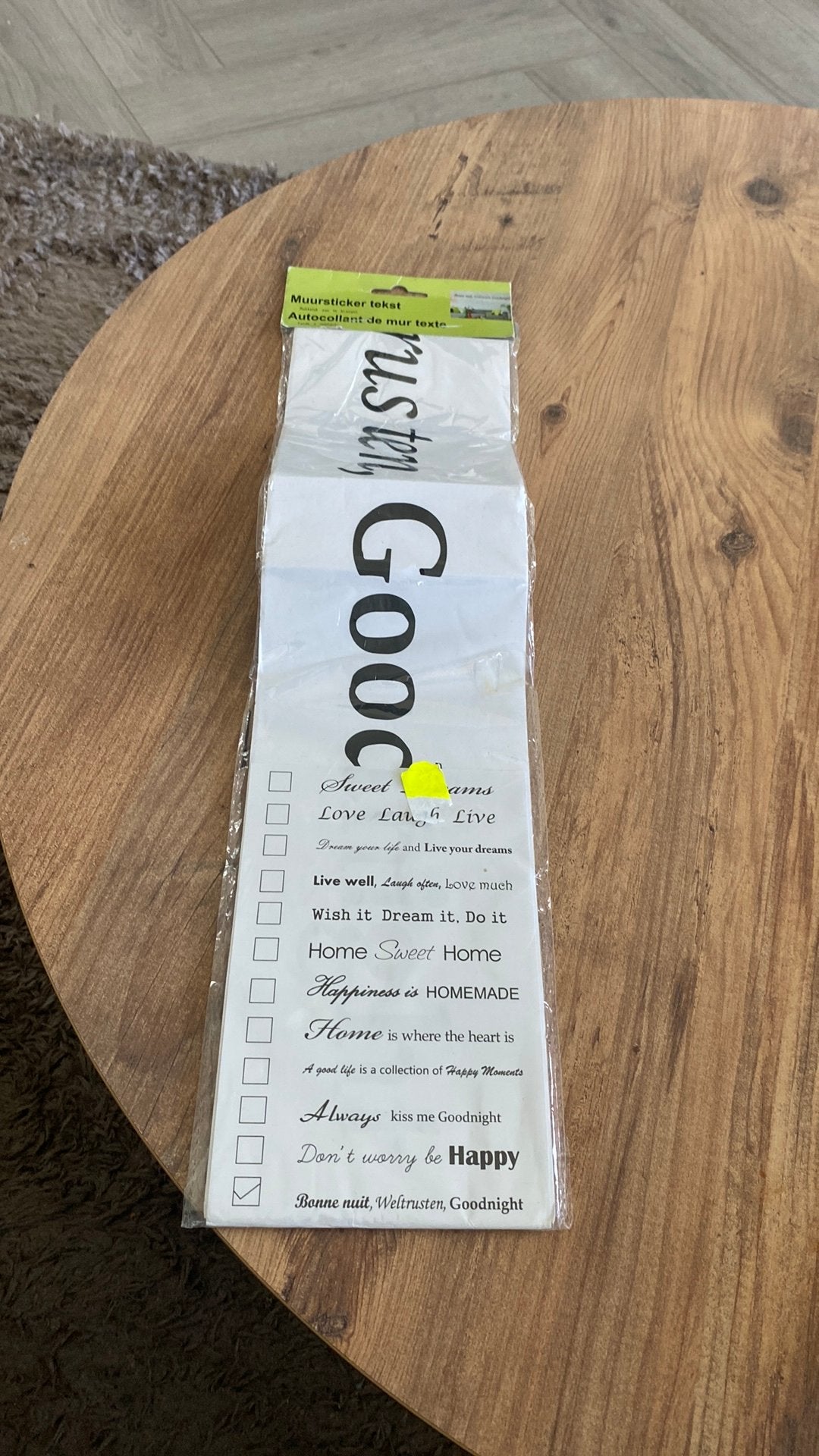 Muursticker tekst - Inspirerende quotes, Meerkleurig, Papier/karton, Ophalen of Verzenden, Modern