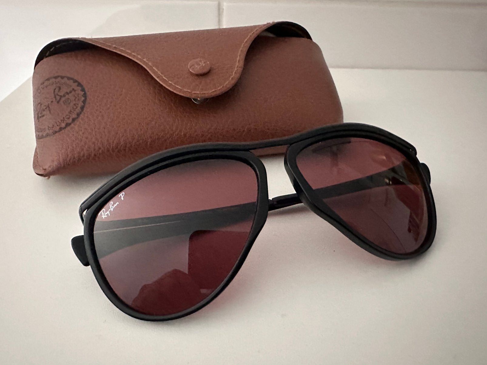 RAY BAN Olympian zonnebril uni Polarized, Ophalen of Verzenden, Zo goed als nieuw, Zwart, Ray-Ban