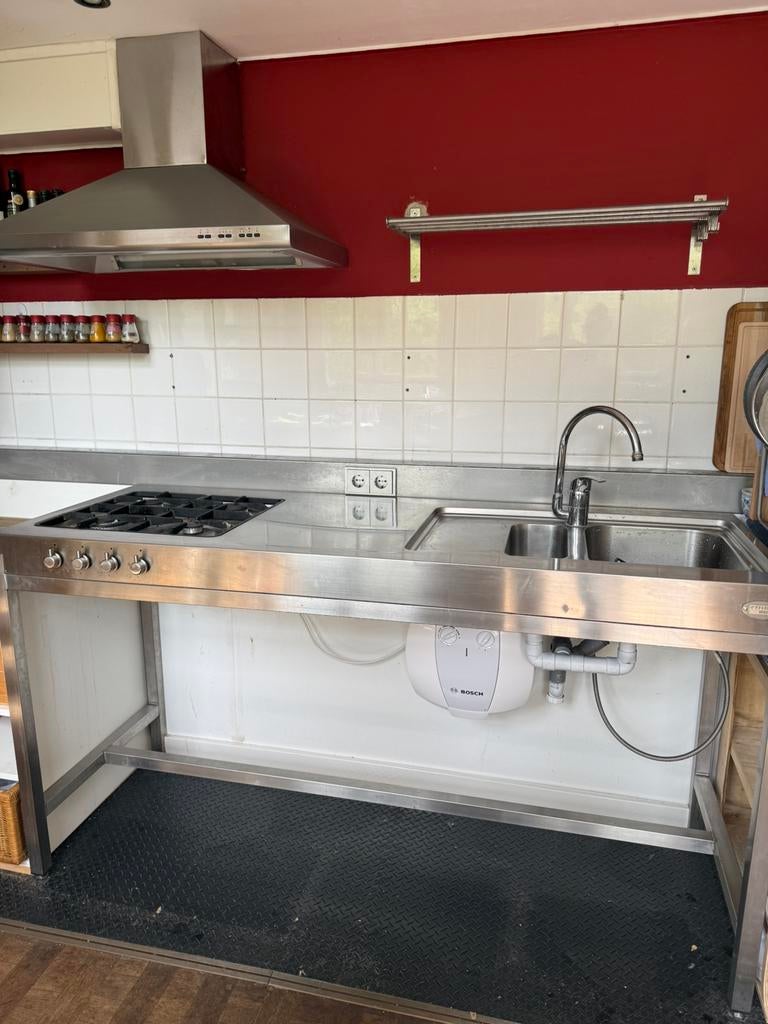 RVS Officina Star keukenblok (moet deze week weg), Ophalen, Gebruikt