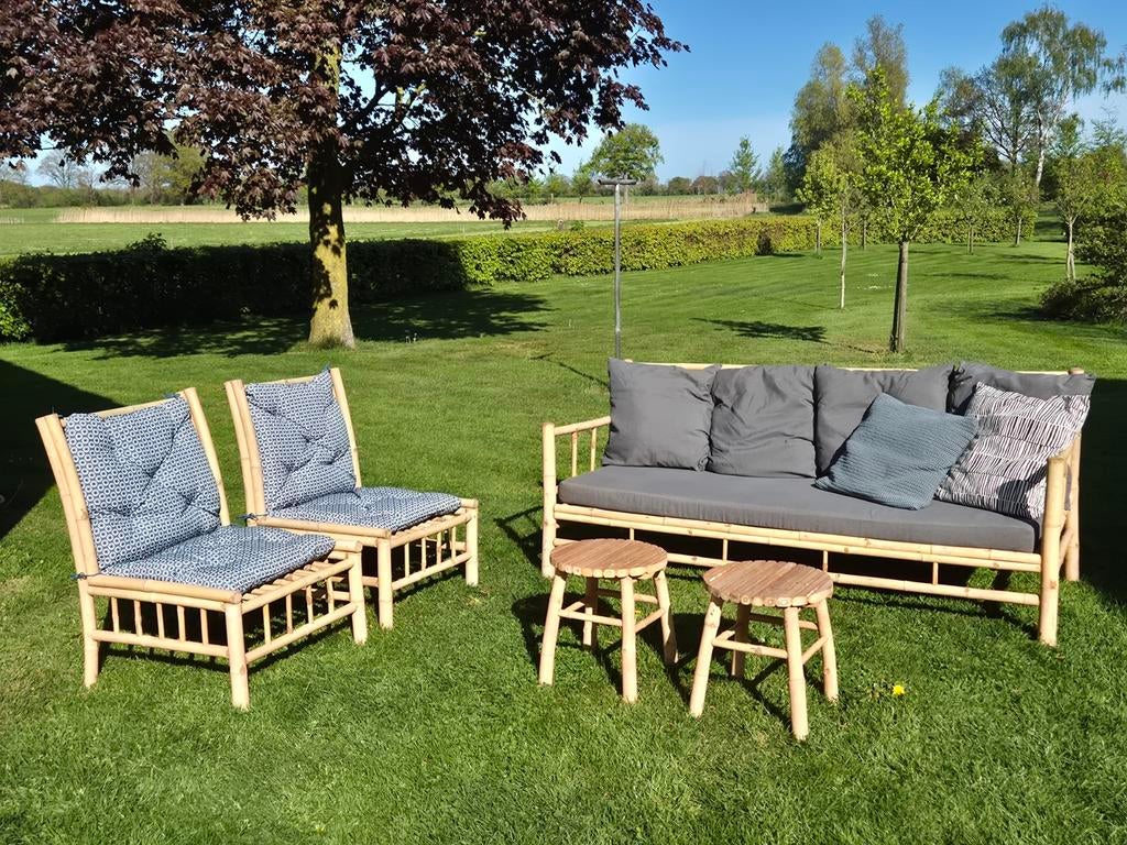 Bamboe tuinset, Ophalen, Zo goed als nieuw, Overige materialen, Bank