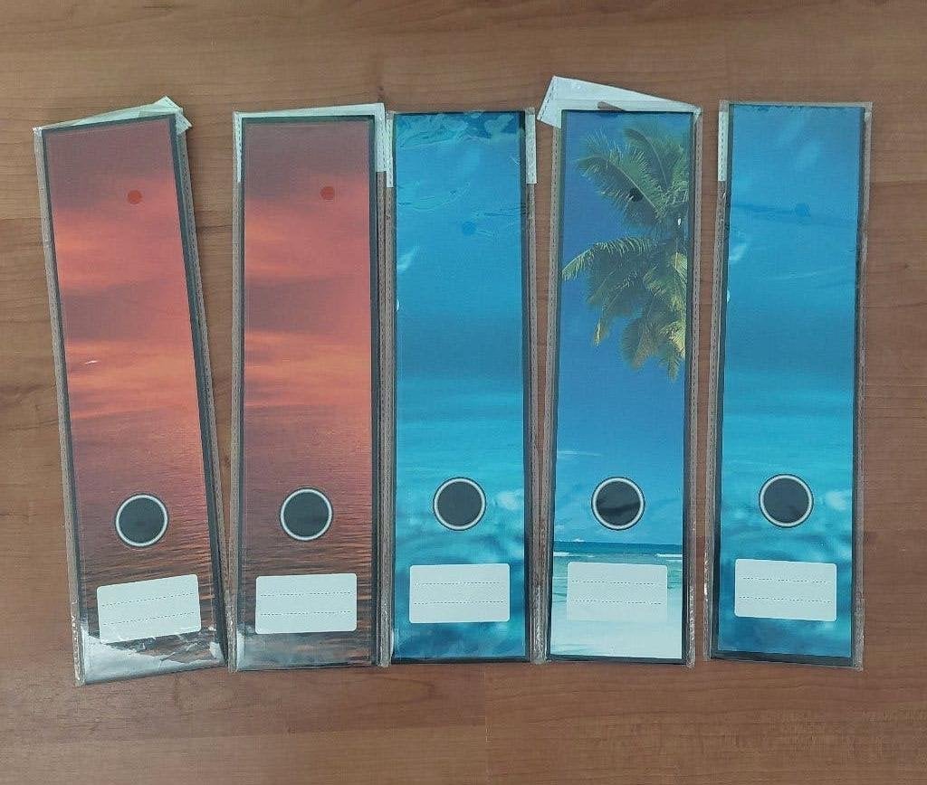 Ordner etiketten met afbeelding per 4 ordners, 5 sets, Diversen, Ophalen of Verzenden, Nieuw