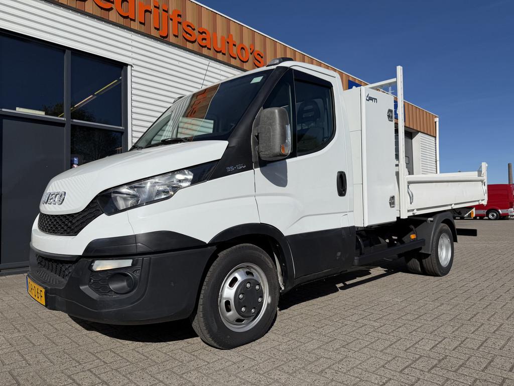Iveco Daily 35C13 2.3 345 / JPM kipper met kist / dubbelluch, Euro 5, Gebruikt, Huisgarantie, Wit