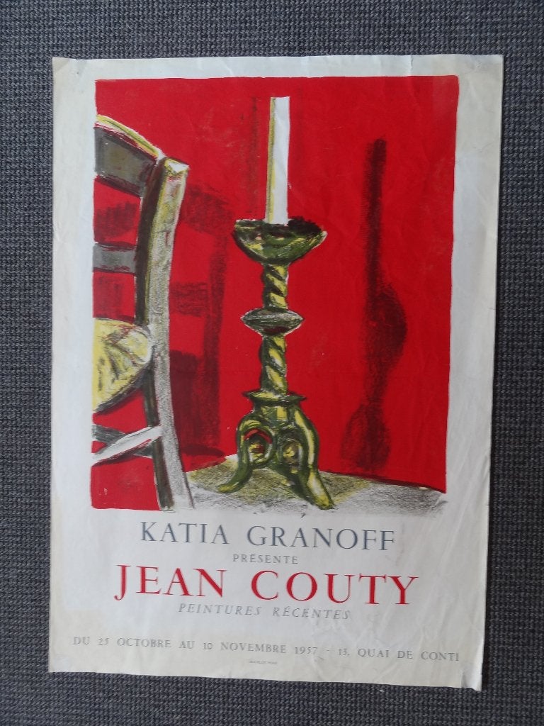 Litho Mourlot Paris, Katia Granoff présente Jean Couty, 1957, Verzenden, Overige onderwerpen, Lithografie