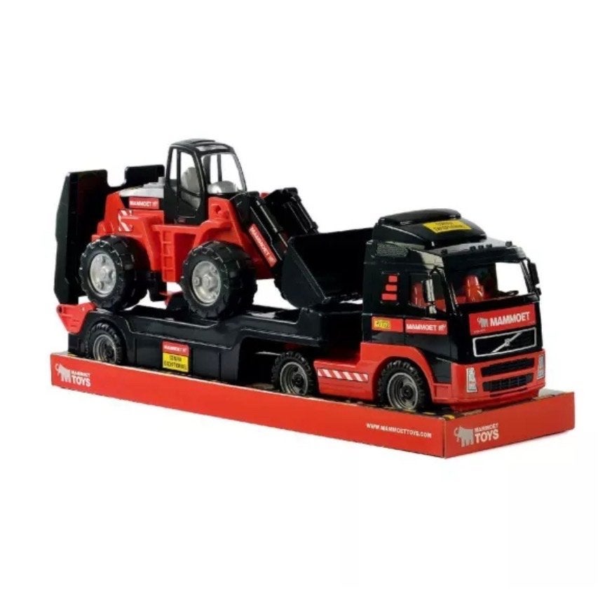 Nieuwe Mammoet Vrachtwagen met Aanhanger en Graafmachine, Ophalen, Nieuw