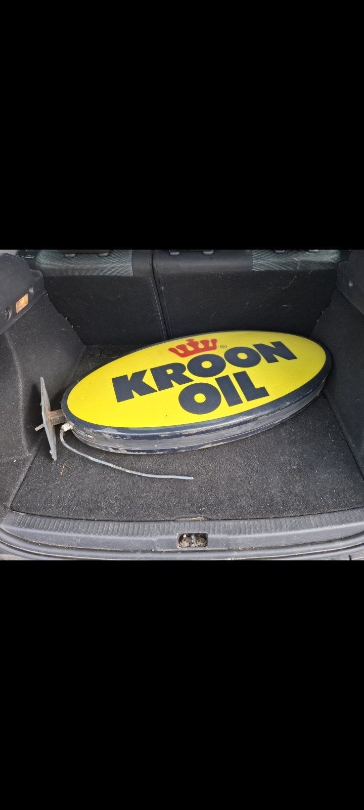 Vintage Kroon Oil Reclamebord - Uniek Verzamelobject, Ophalen of Verzenden, Gebruikt