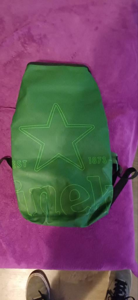 Heineken groene coolbag rugtas, Ophalen of Verzenden, Zo goed als nieuw, Groen