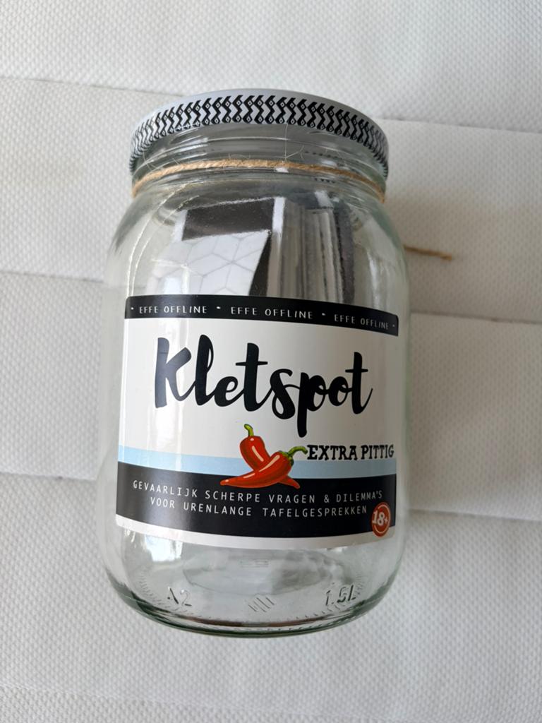 Kletspot, Ophalen, Zo goed als nieuw