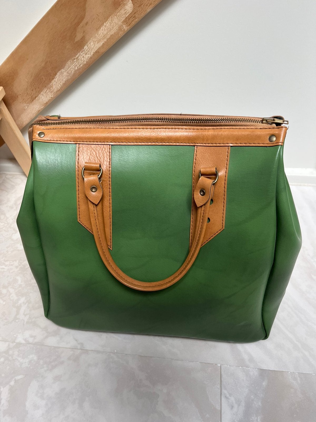 Vintage reistas / weekendtas, Sieraden, Tassen en Uiterlijk, Ophalen, Zo goed als nieuw, Bruin, Handtas