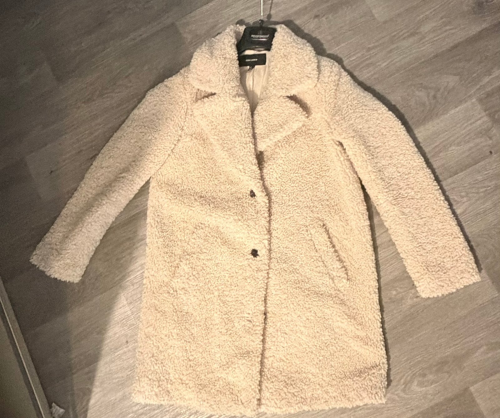 Beige teddy winterjas, Ophalen of Verzenden, Zo goed als nieuw, Maat 36 (S), Beige