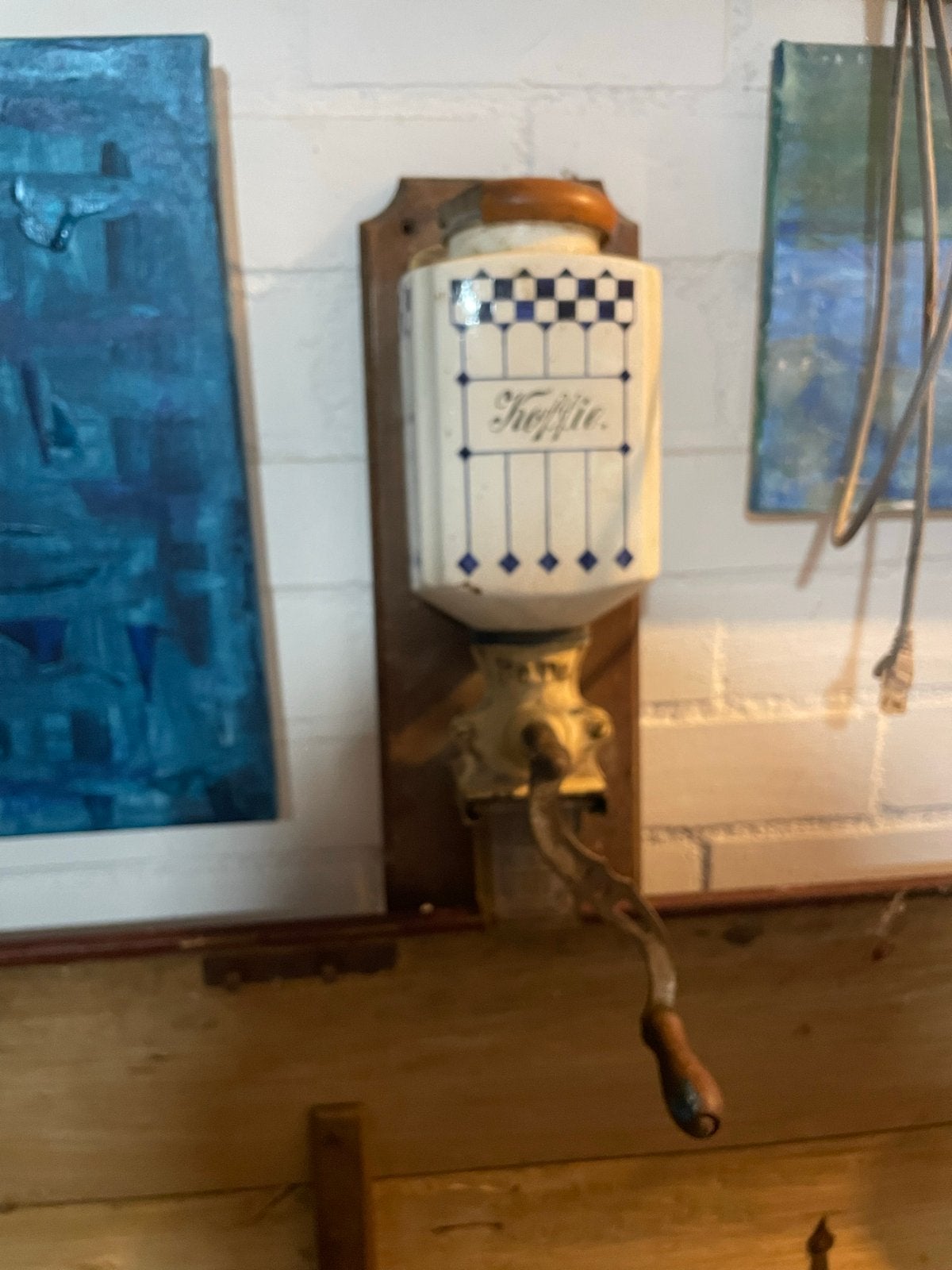 Antieke Wandkoffiemolen - 'Koffie' Decoratie, Ophalen