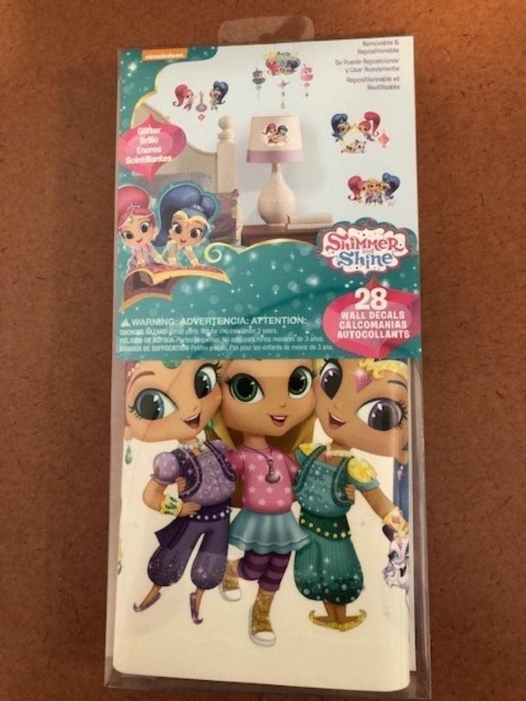 28 Shimmer en Shine muurstickers *NIEUW IN VERPAKKING*, Nieuw, Ophalen of Verzenden, Wanddecoratie, Meerkleurig