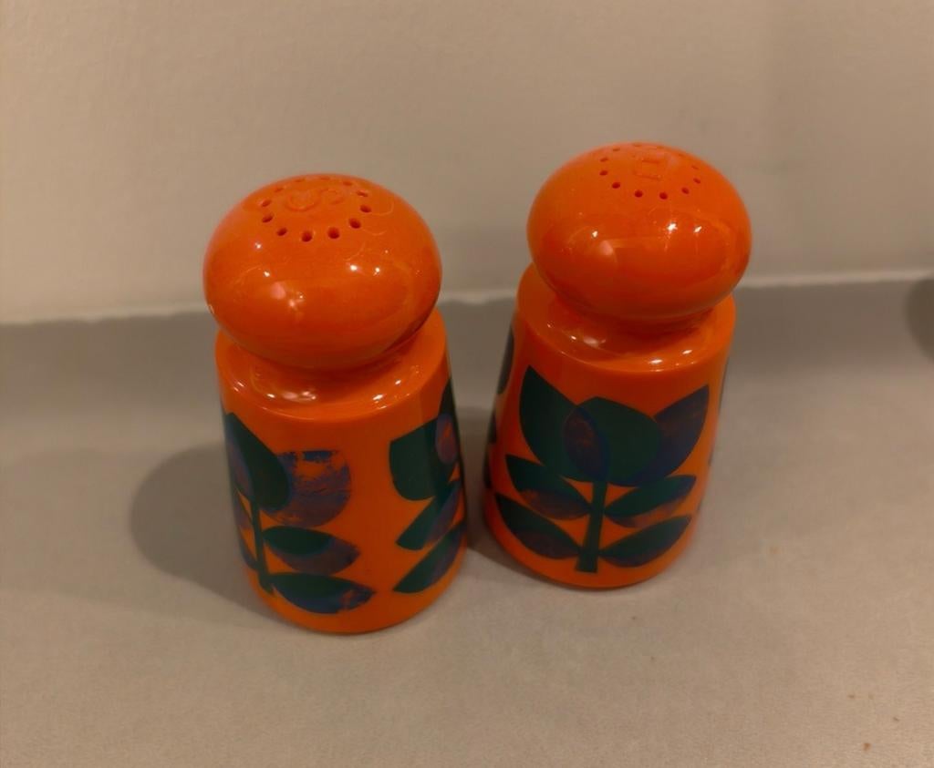 Vintage retro peper- en zoutstel uit de seventies, Ophalen of Verzenden, Zo goed als nieuw