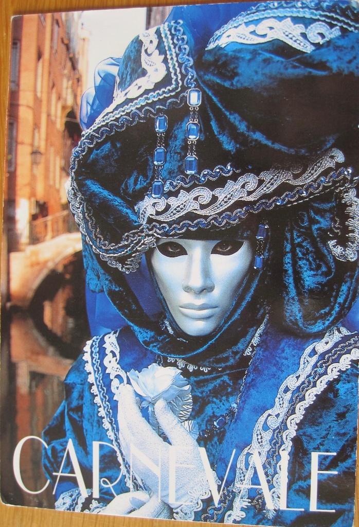 Masker uit Venetië op ansichtkaart - nieuw, Verzenden, 1980 tot heden, Ongelopen, Overige thema's