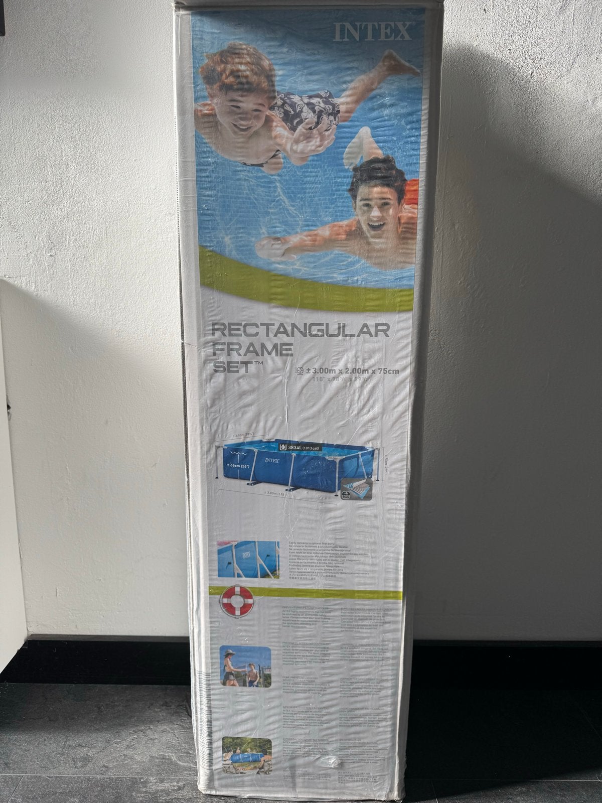 Intex Rechthoekig Frame Zwembad - 300x200x75cm, Ophalen, Nieuw, Opzetzwembad, 200 tot 400 cm
