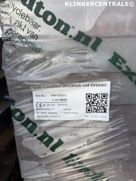 15m2 rood bruin 20x30x6cm Soft Comfort betontegels abbeeyst, Waalbandijk 155     6651 KD  Druten, Verzenden, Excluton BV, Nieuw