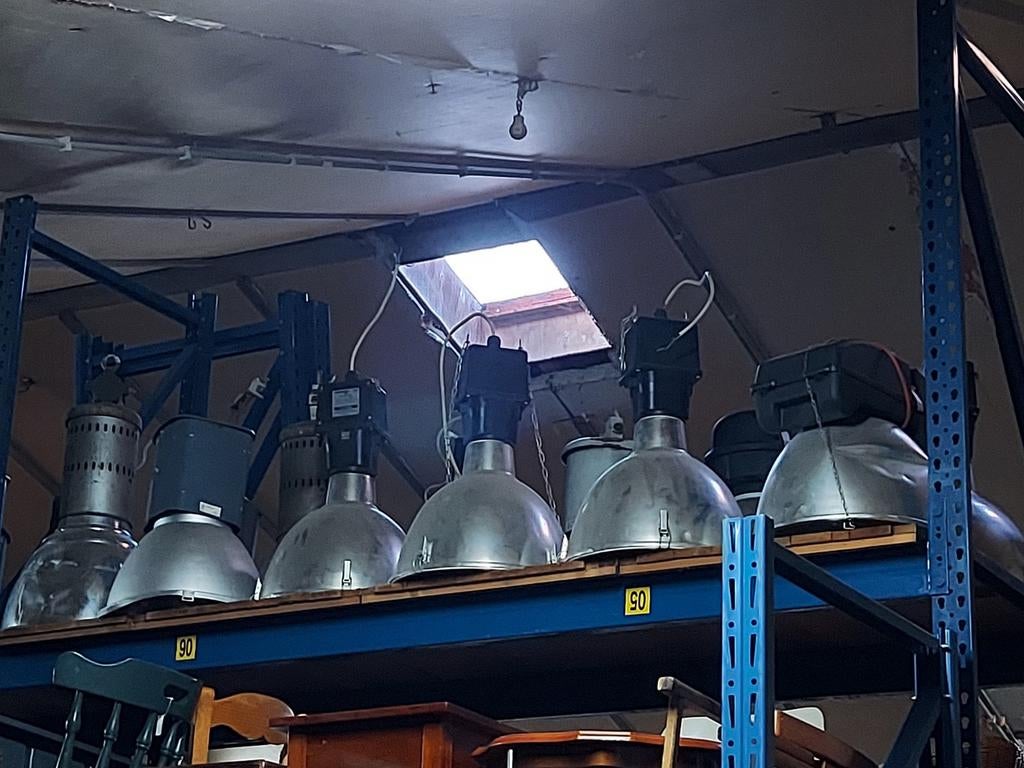 Partij industriële lampen fabriekslampen grote lamp, Ophalen, Gebruikt, Glas