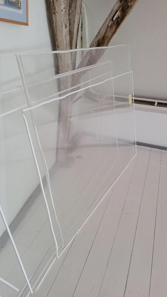 Plexiglas voorzetramen, Ophalen, Gebruikt, 80 tot 120 cm, Glasplaat
