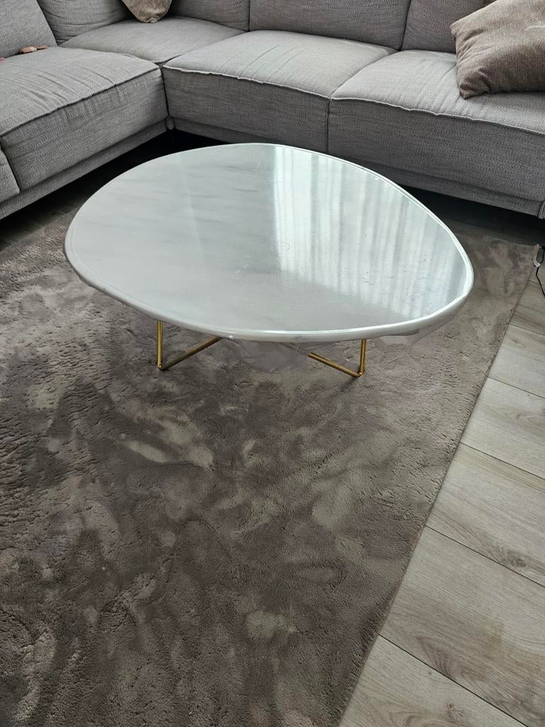 Marmeren Salontafel  - 100x80cm, Ophalen, Gebruikt, 100 tot 150 cm, Overige materialen