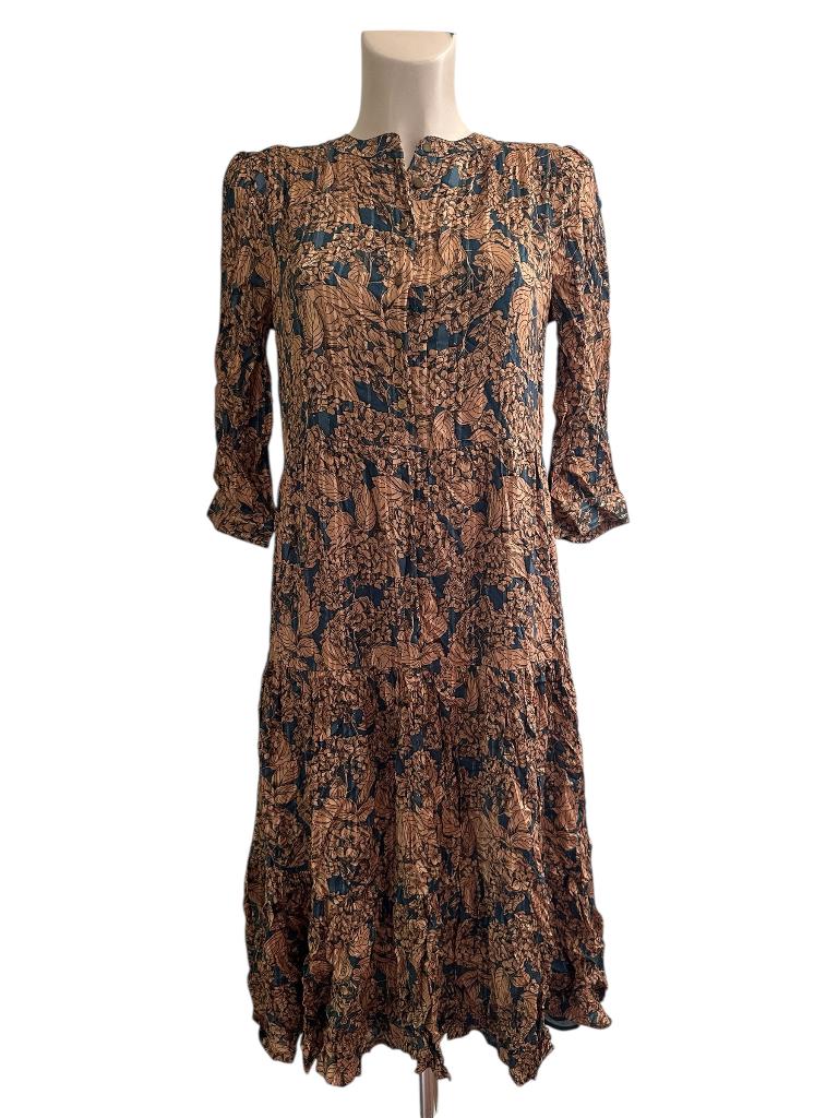 Lolly’s Laundry jurk XS, Bruin, Verzenden, Zo goed als nieuw, Maat 34 (XS) of kleiner