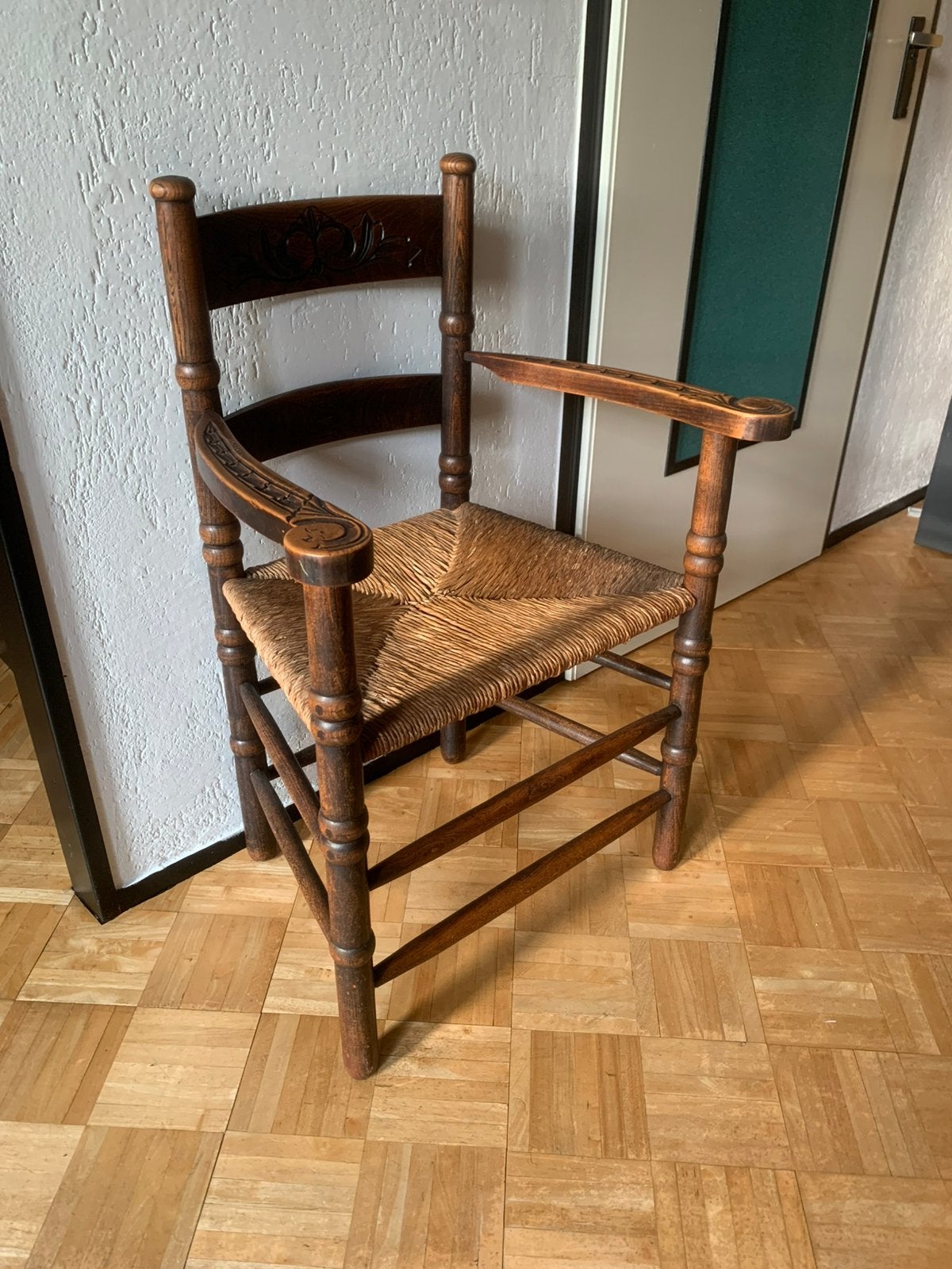 MOET WEG antieke rieten stoel, Antiek en Kunst, Antiek | Meubels | Stoelen en Banken, Ophalen