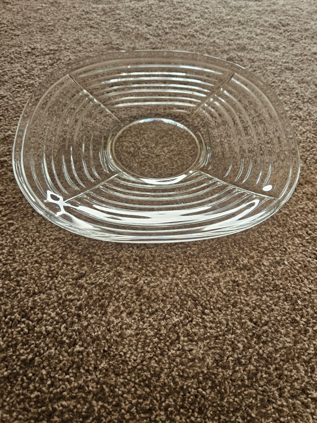 Glazen serveerschaal / borrelschaal, Ophalen, Wit, Glas, Overige typen