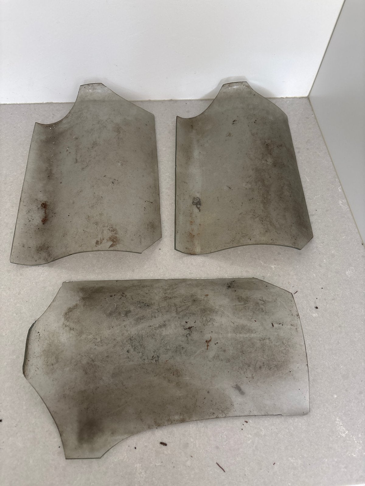 Glazen dakpannen uit oude schuur (2x standaard, 1x aangepast, Doe-het-zelf en Verbouw, Ophalen, Overige materialen, Gebruikt, Overige kleuren