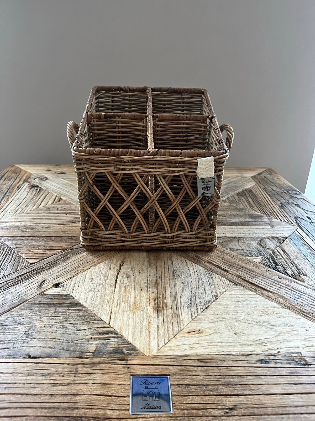 Riviera Maison Bestekmandje - Rotan, Huis en Inrichting, Gevlochten, Mand, Ophalen of Verzenden, Zo goed als nieuw